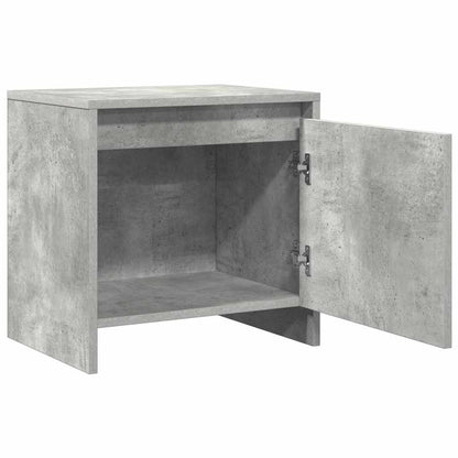 Comodini 2 pz Grigio Cemento 45x34x44,5 cm in Truciolato