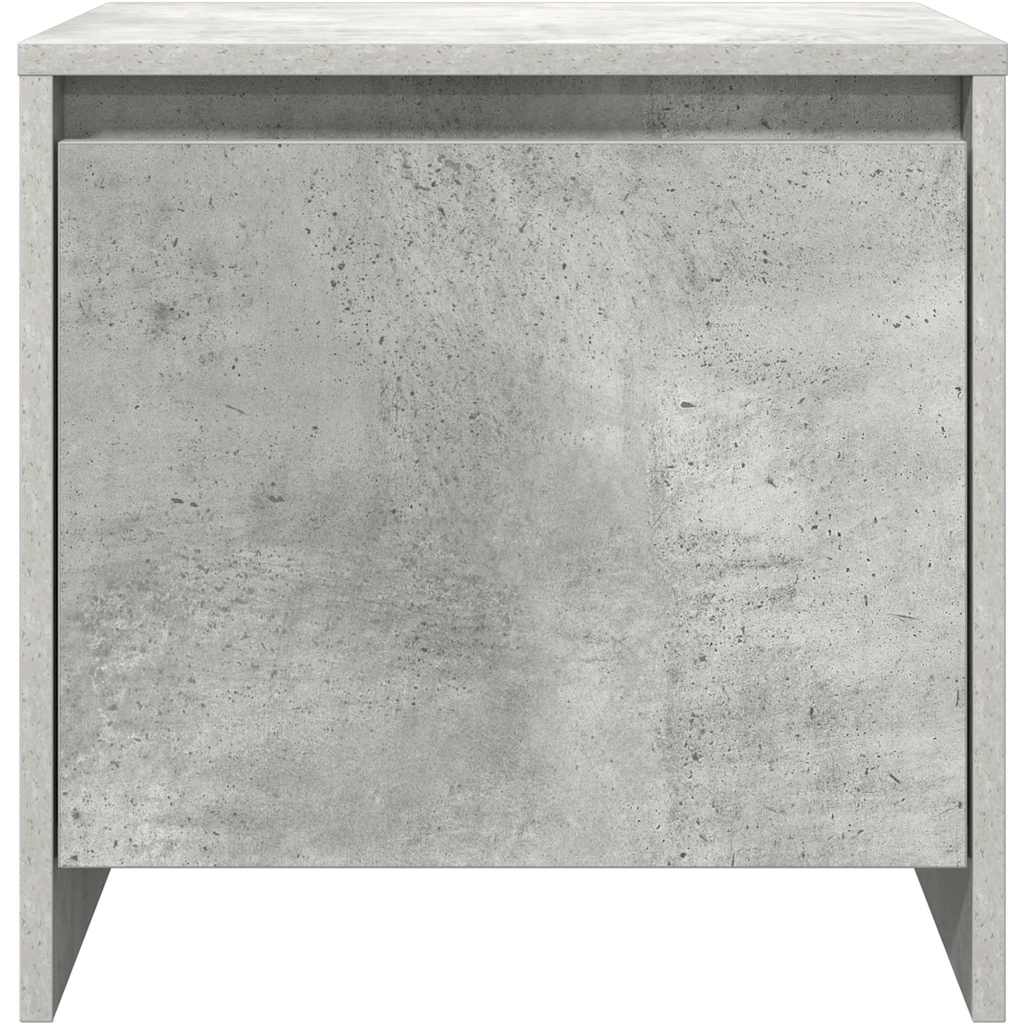 Comodini 2 pz Grigio Cemento 45x34x44,5 cm in Truciolato