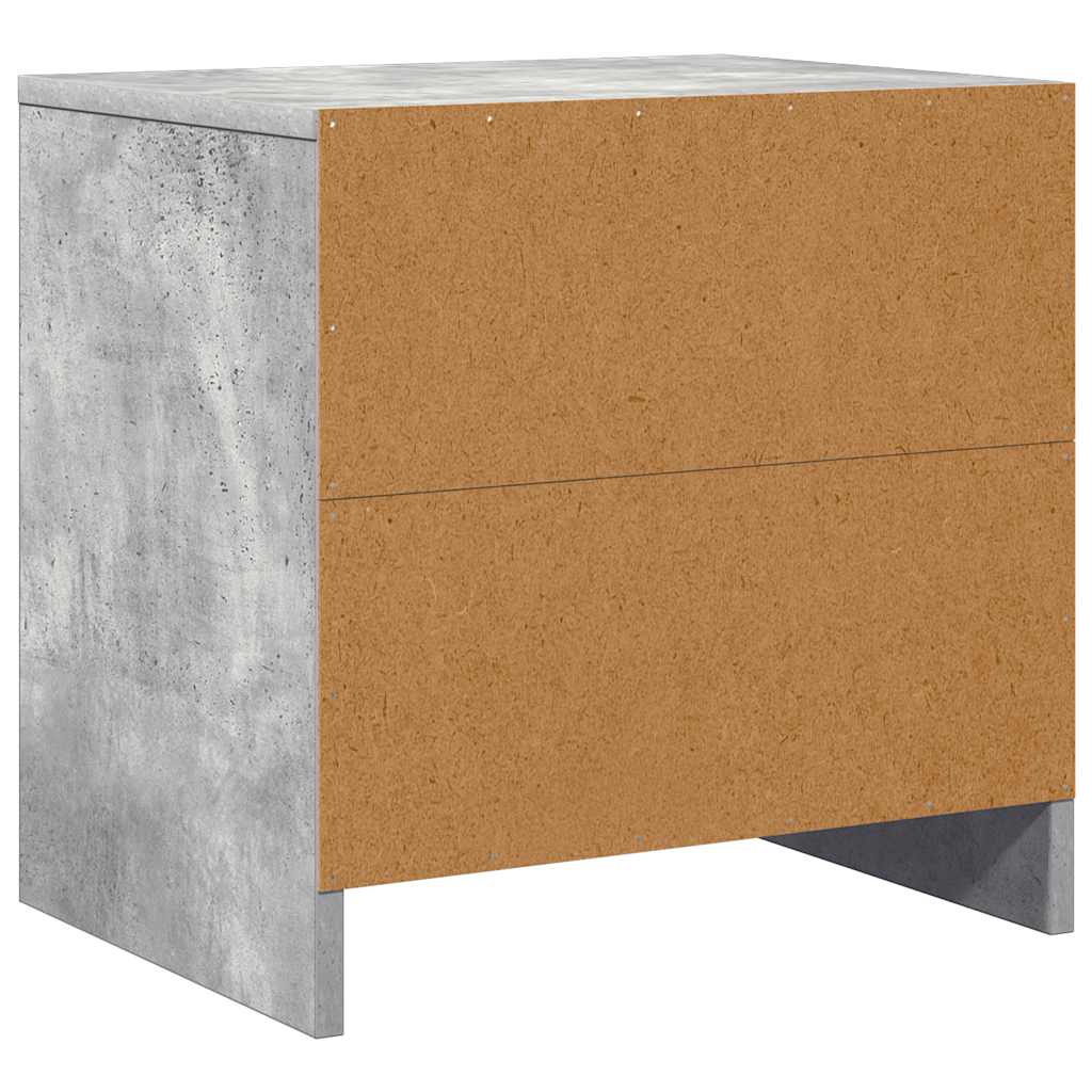 Comodini 2 pz Grigio Cemento 45x34x44,5 cm in Truciolato | homemem39