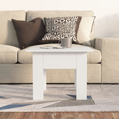 Tavolino da Salotto Bianco 55x55x42 cm in Legno Multistrato | homemem39