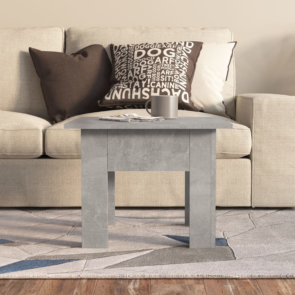 Tavolino da Caffè Grigio Cemento 55x55x42 cm in Truciolato | homemem39