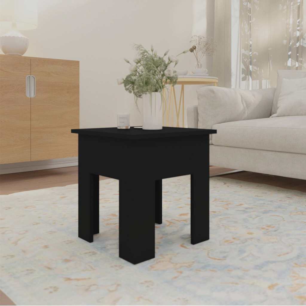 Tavolino da Salotto Nero 40x40x42 cm in Truciolato