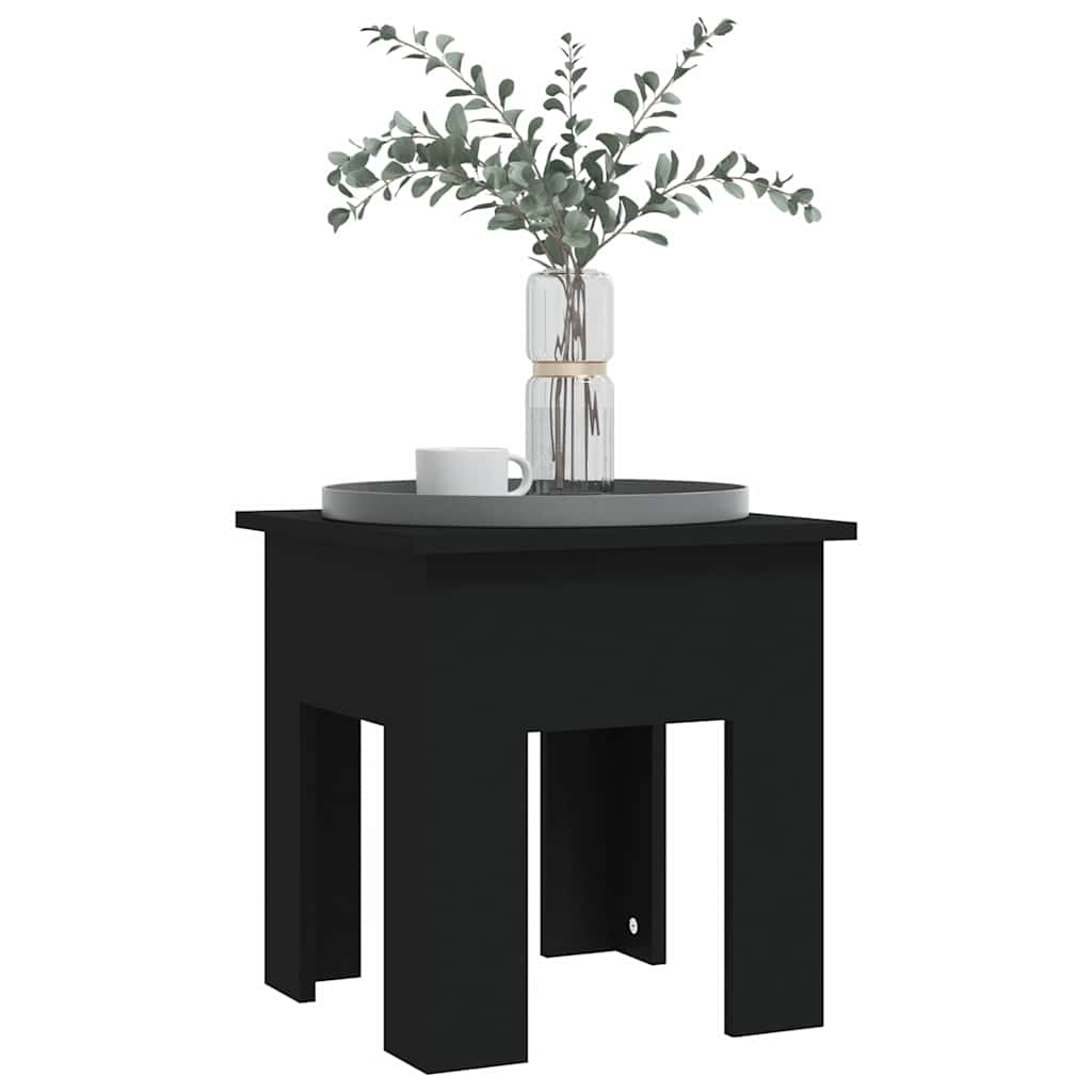 Tavolino da Salotto Nero 40x40x42 cm in Truciolato