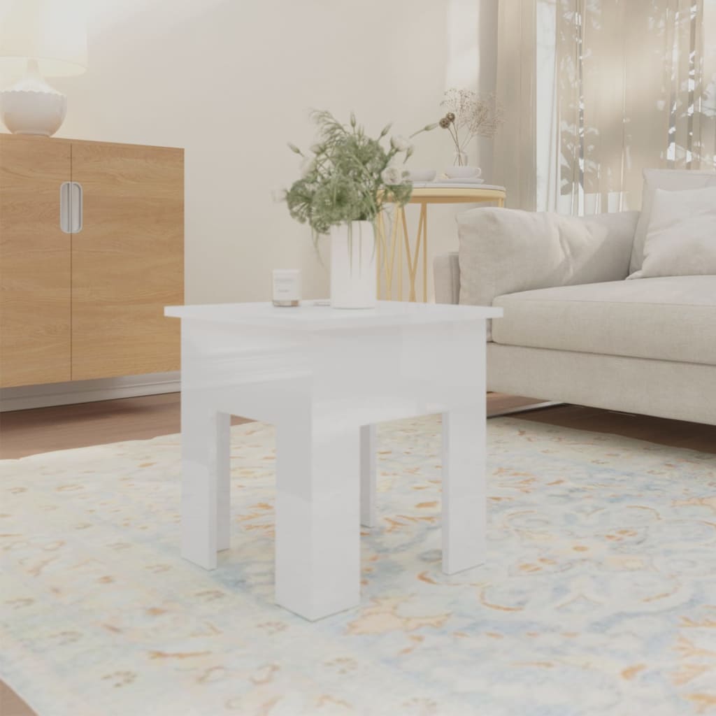 Tavolino da Salotto Bianco 40x40x42 cm in Truciolato | homemem39