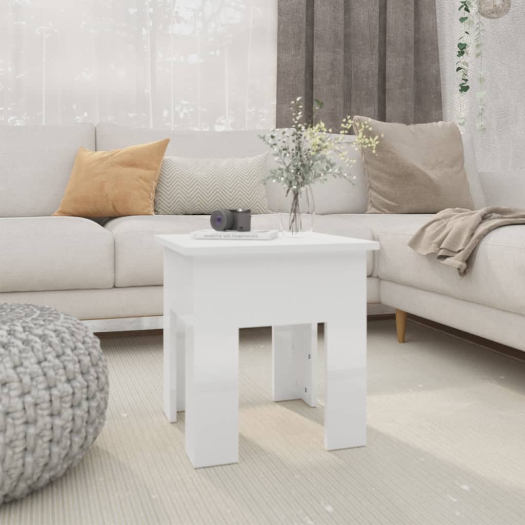 Tavolino da Salotto Bianco 40x40x42 cm in Truciolato | homemem39