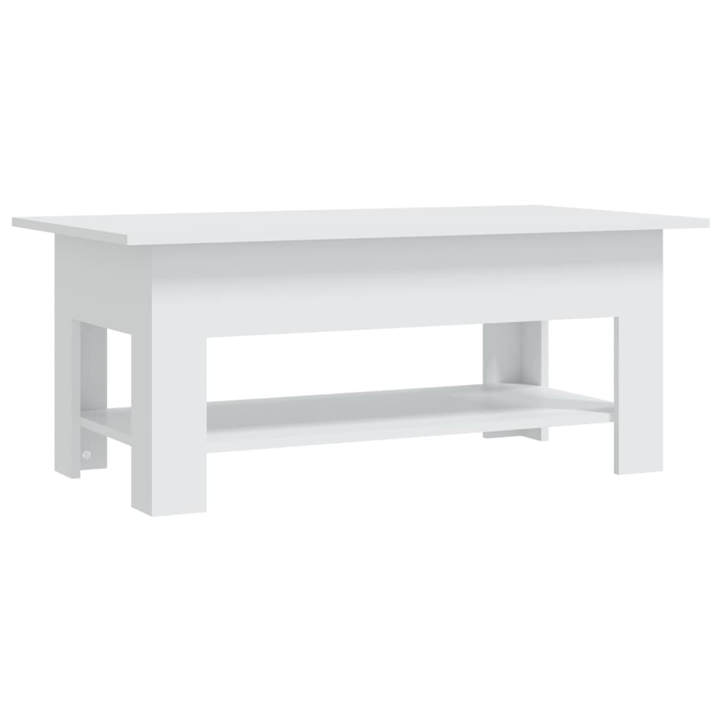 Tavolino da Salotto Bianco 102x55x42 cm in Truciolato | homemem39