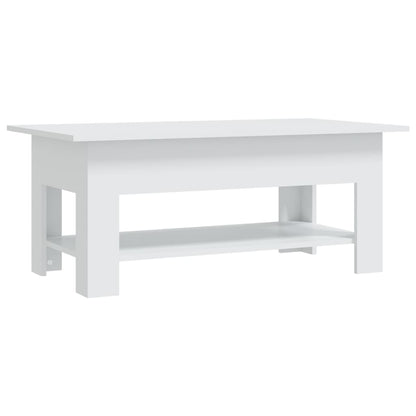 Tavolino da Salotto Bianco 102x55x42 cm in Truciolato | homemem39