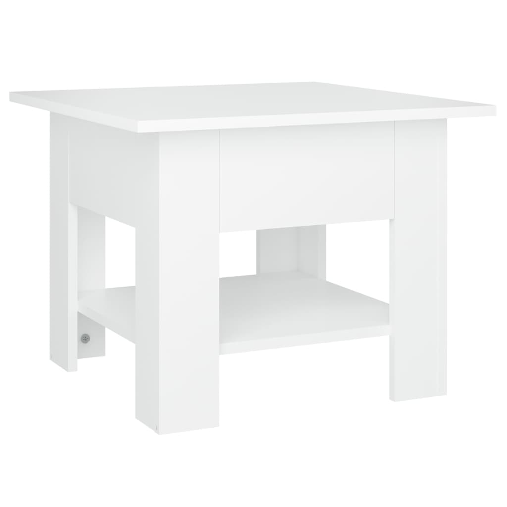 Tavolino da Salotto Bianco 55x55x42 cm in Truciolato | homemem39