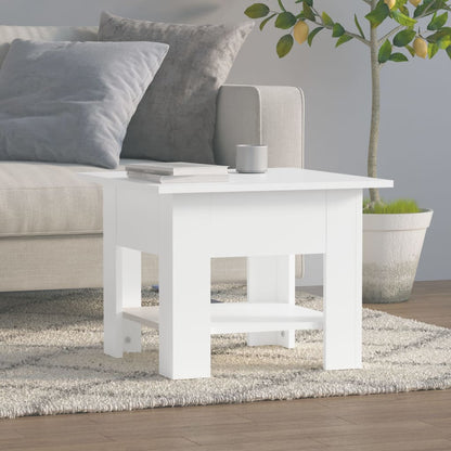Tavolino da Salotto Bianco 55x55x42 cm in Truciolato | homemem39