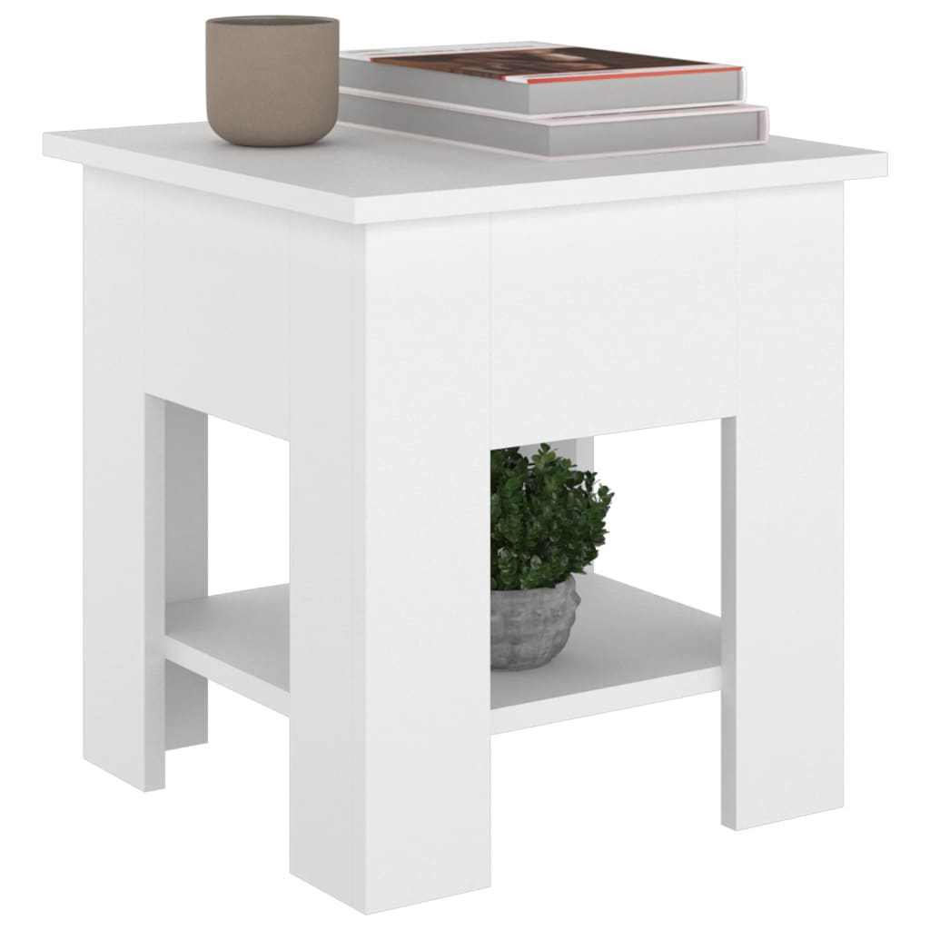 Tavolino da Salotto Bianco 40x40x42 cm in Legno Multistrato | homemem39