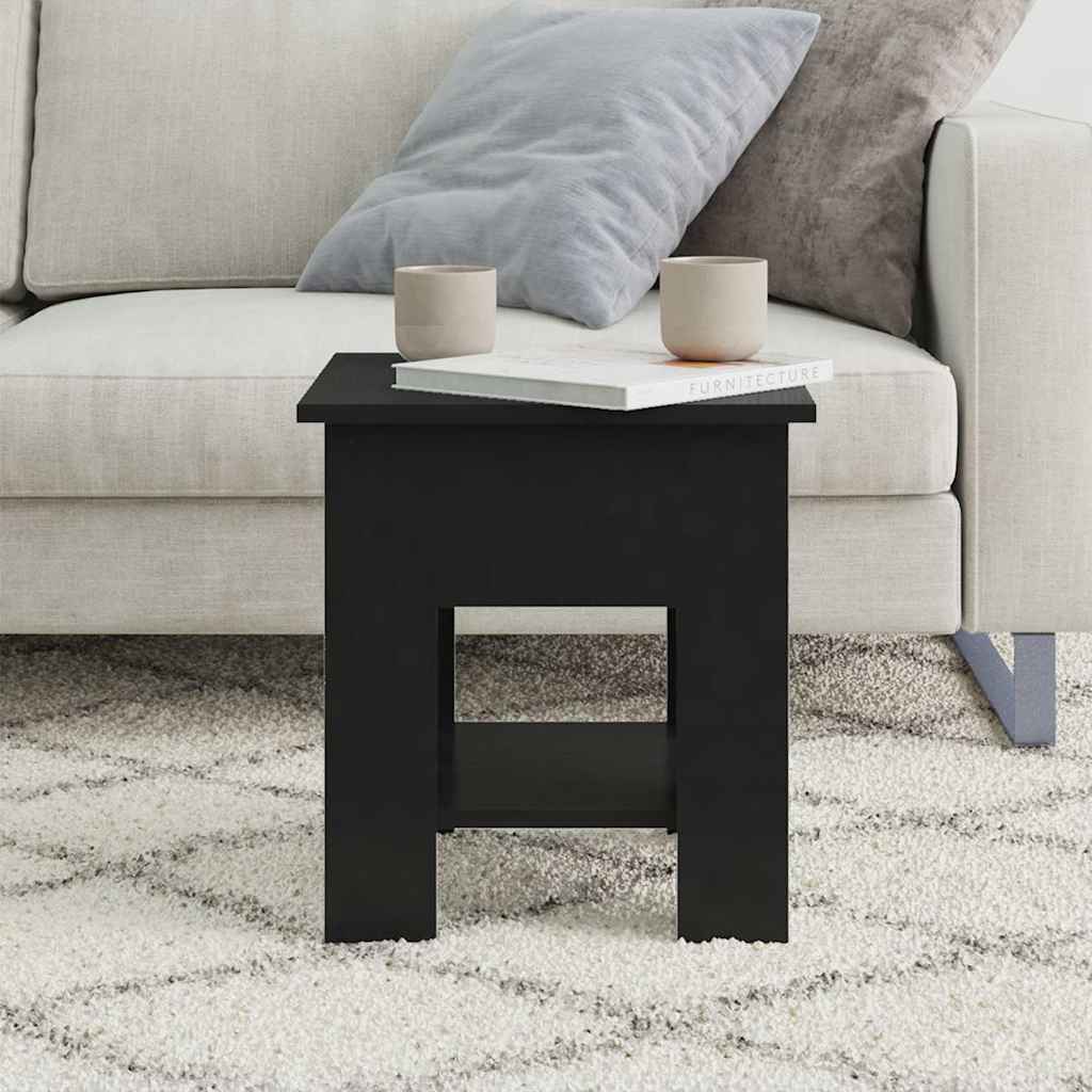 Tavolino da Salotto Nero 40x40x42 cm in Legno Multistrato | homemem39