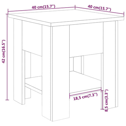 Tavolino da Salotto Nero 40x40x42 cm in Legno Multistrato | homemem39
