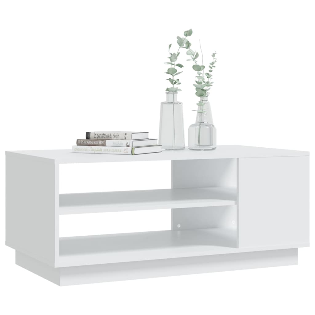 Tavolino da Salotto Bianco 102x55x43 cm in Truciolato | homemem39