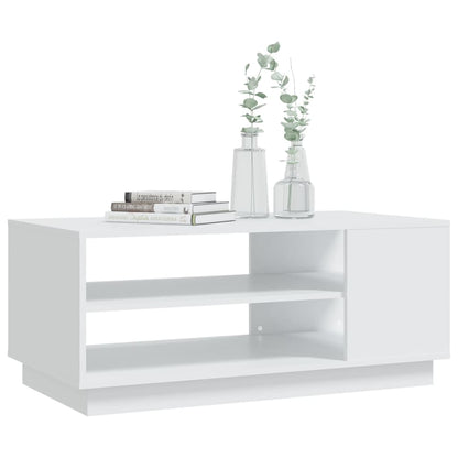 Tavolino da Salotto Bianco 102x55x43 cm in Truciolato | homemem39