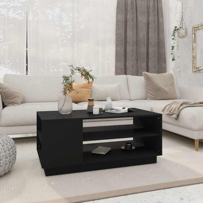 Tavolino da Salotto Nero 102x55x43 cm in Truciolato | homemem39