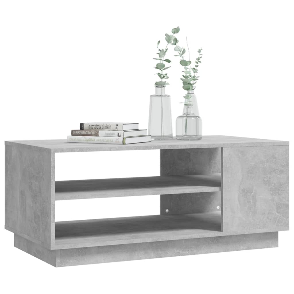 Tavolino da Salotto Grigio Cemento 102x55x43 cm in Truciolato | homemem39