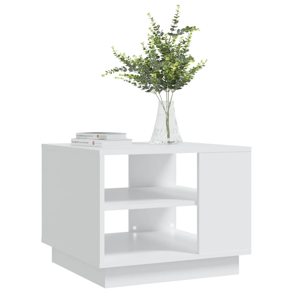 Tavolino da Salotto Bianco 55x55x43 cm in Truciolato | homemem39