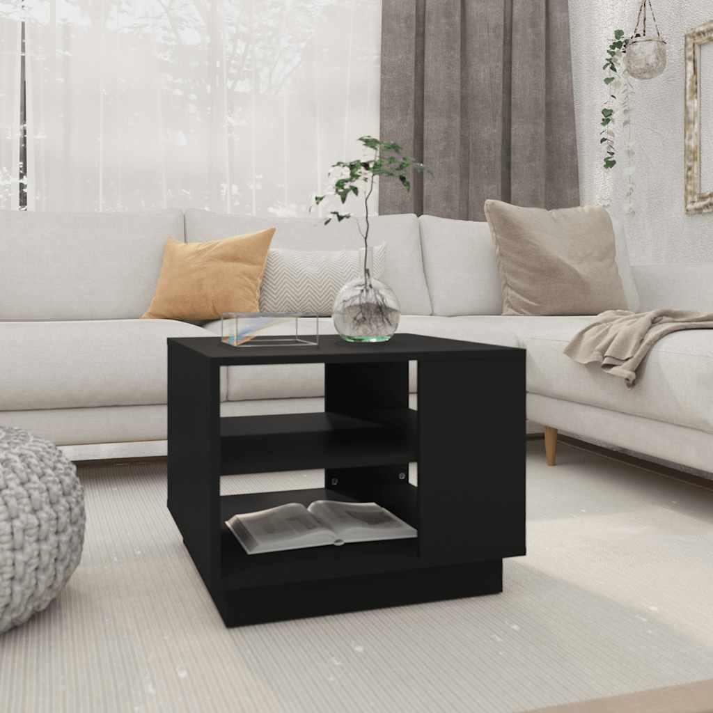 Tavolino da Salotto Nero 55x55x43 cm in Truciolato | homemem39