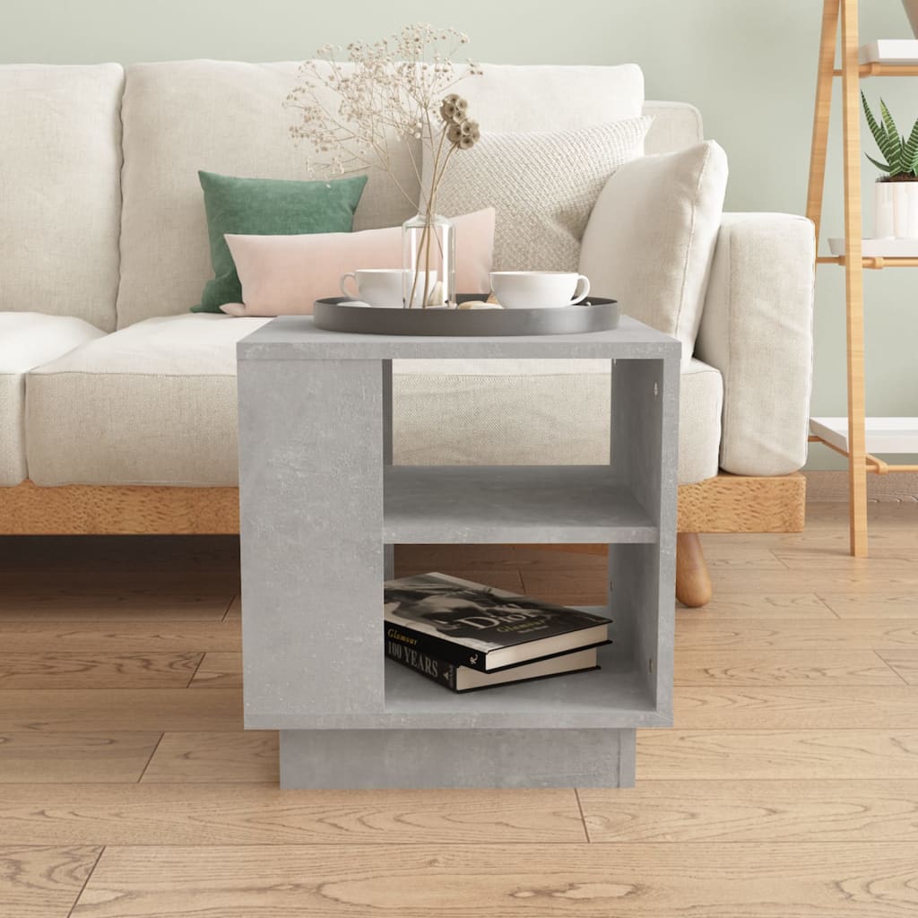 Tavolino Salotto Grigio Cemento 40x40x43 cm Legno Multistrato | homemem39