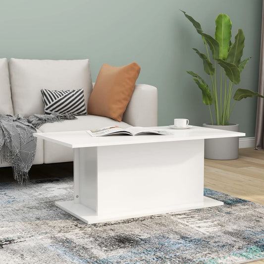 Tavolino da Salotto Bianco 102x55,5x40 cm in Truciolato | homemem39