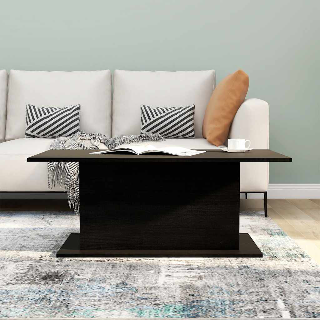 Tavolino da Salotto Nero 102x55,5x40 cm in Truciolato | homemem39