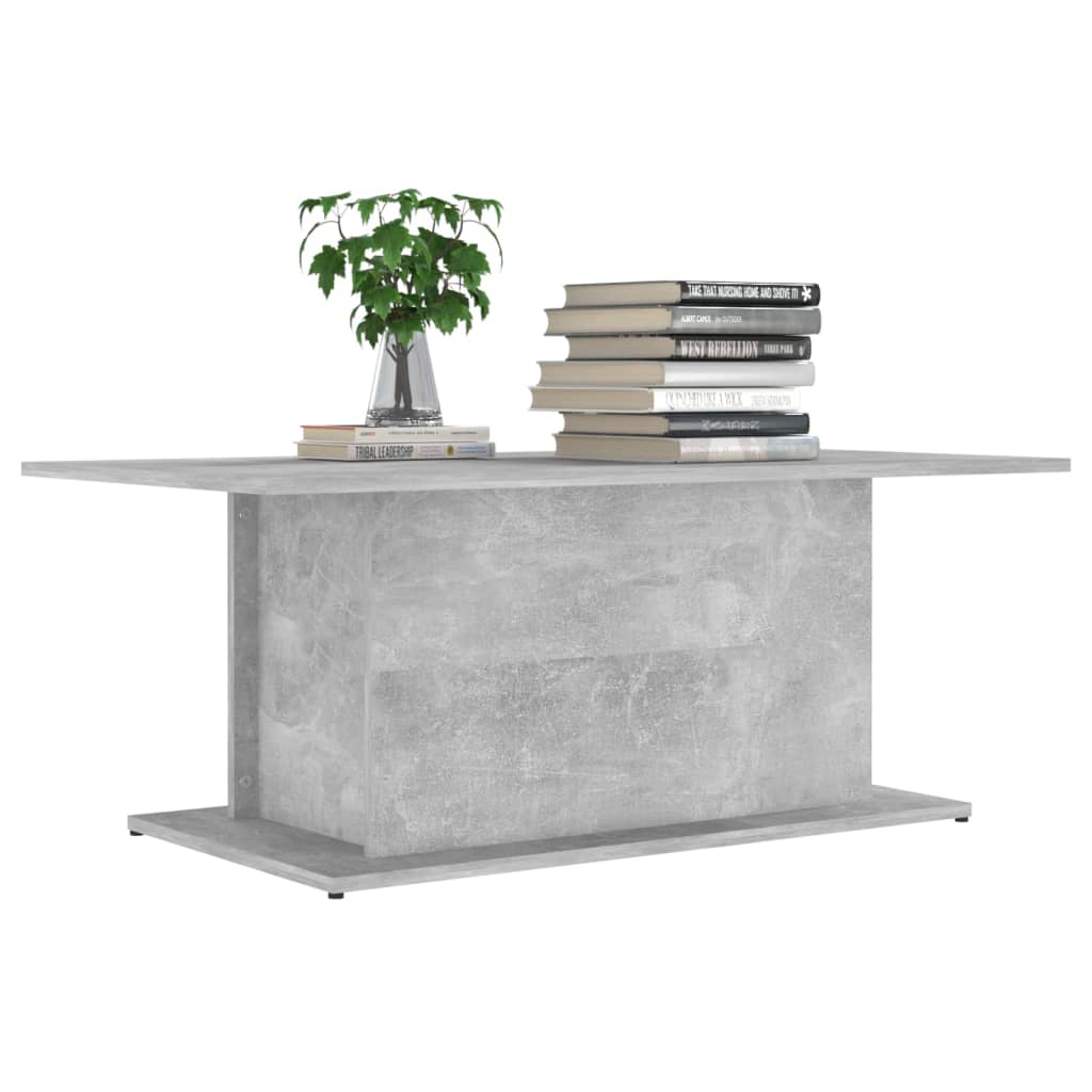 Tavolino da Salotto Grigio Cemento 102x55,5x40 cm in Truciolato | homemem39