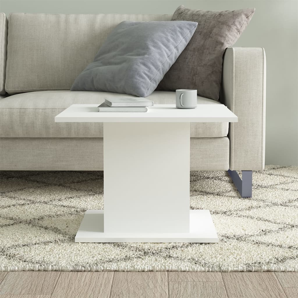 Tavolino da Salotto Bianco 55,5x55,5x40 cm in Truciolato | homemem39