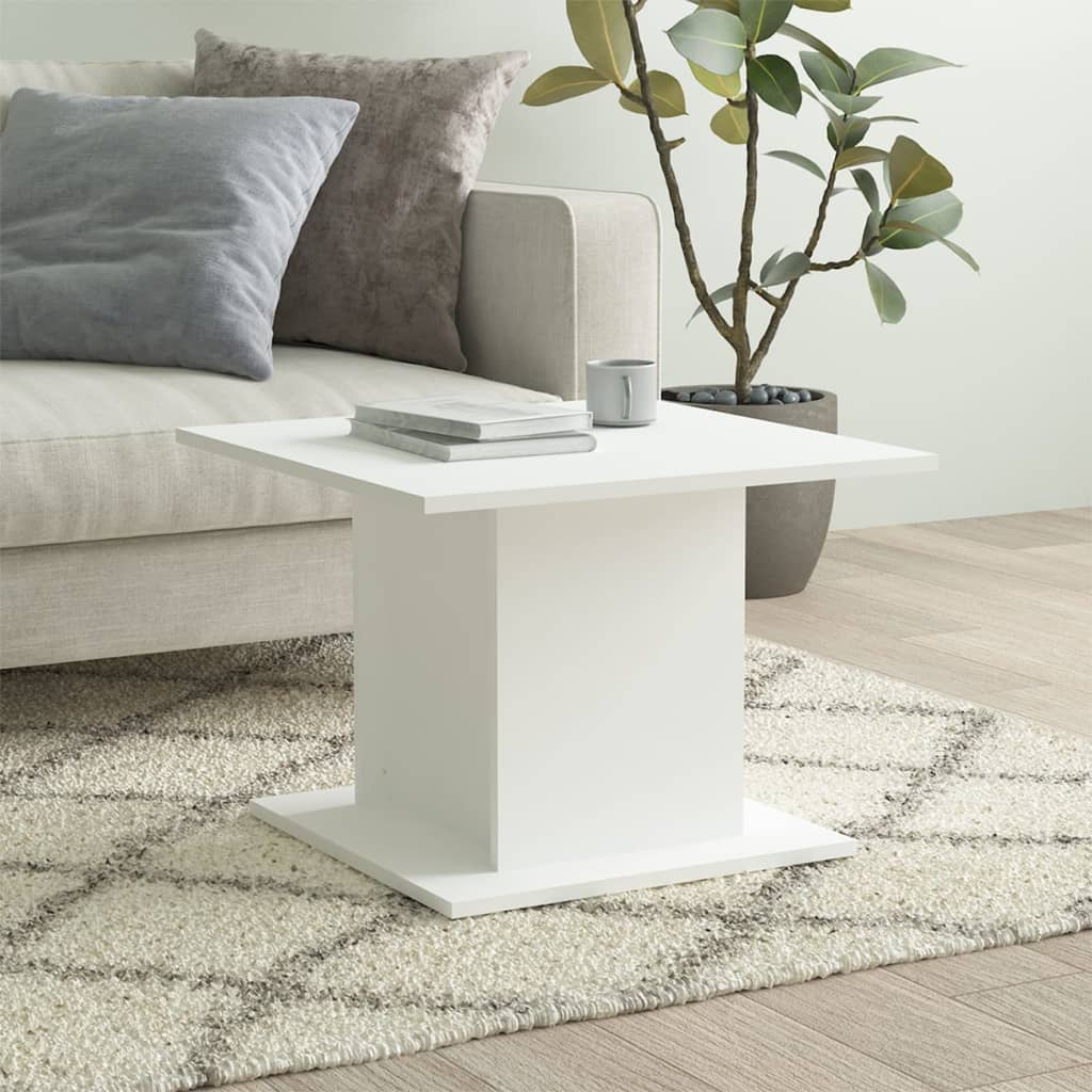 Tavolino da Salotto Bianco 55,5x55,5x40 cm in Truciolato | homemem39