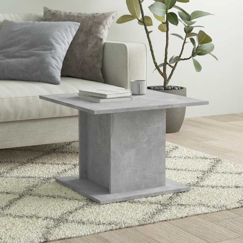 Tavolino da Salotto Grigio Cemento 55,5x55,5x40cm in Truciolato | homemem39