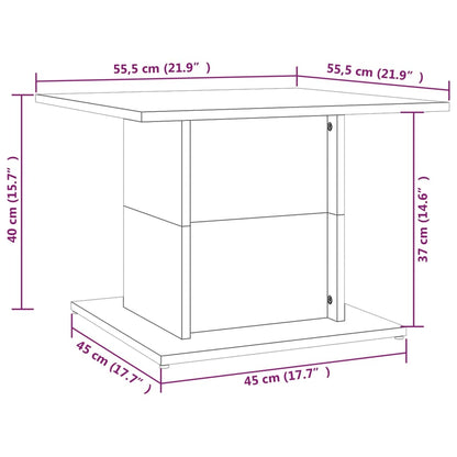 Tavolino da Salotto Grigio Cemento 55,5x55,5x40cm in Truciolato | homemem39