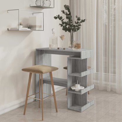 Tavolo Bar con Ripiano Grigio Sonoma 100x50x101,5 cm - homemem39