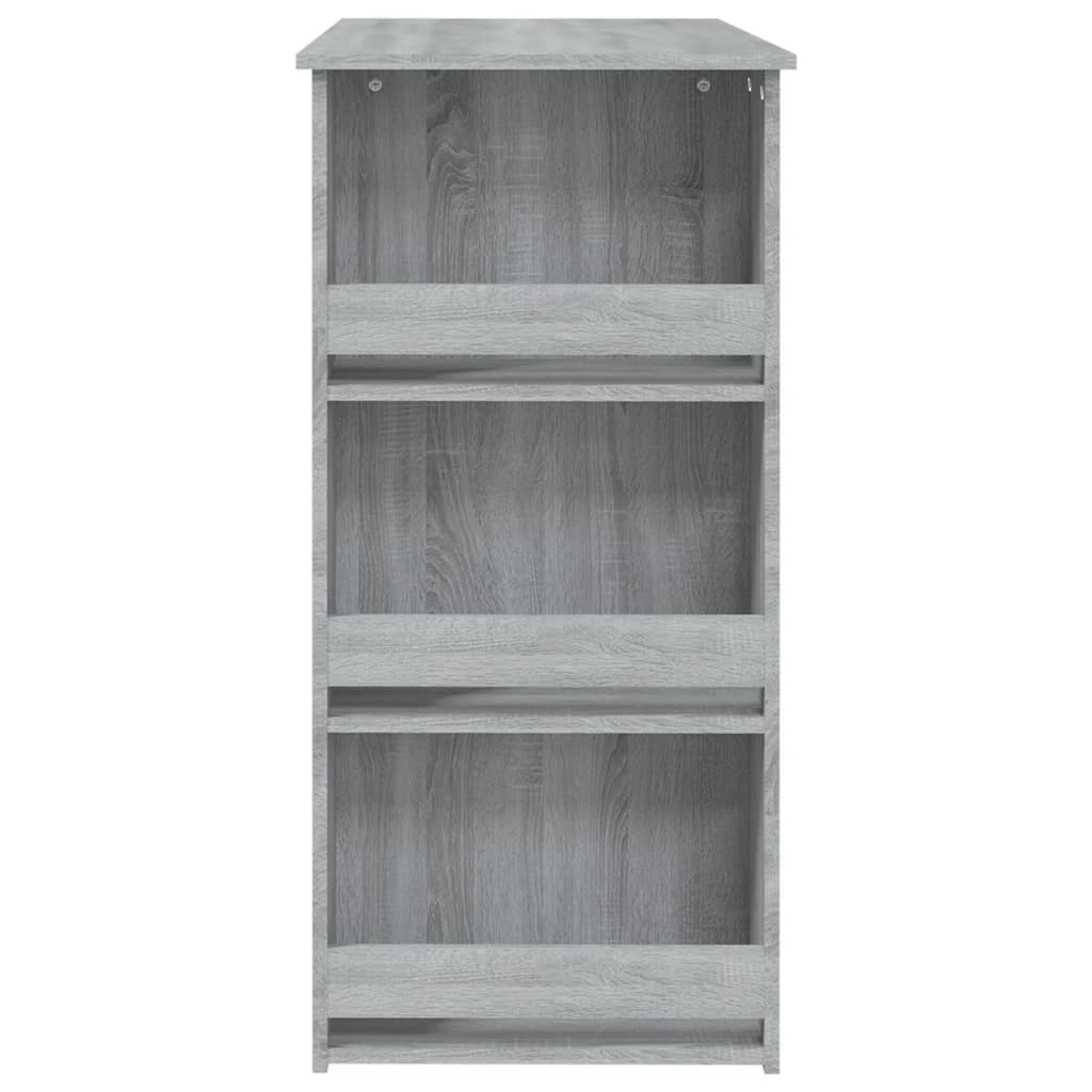 Tavolo Bar con Ripiani Grigio Sonoma 102x50x103,5cm Truciolato | homemem39