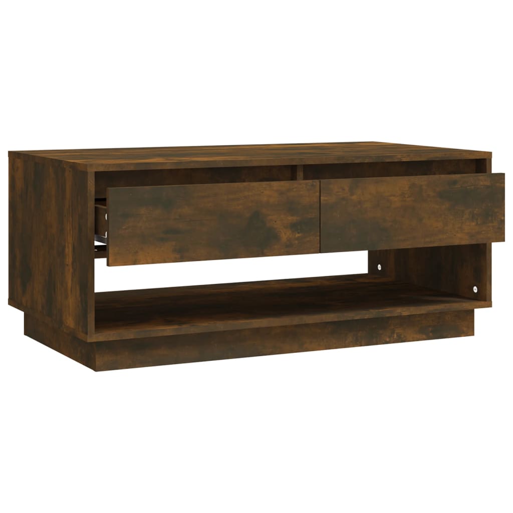 Tavolino da Salotto Rovere Fumo 102,5x55x44 cm in Truciolato | homemem39