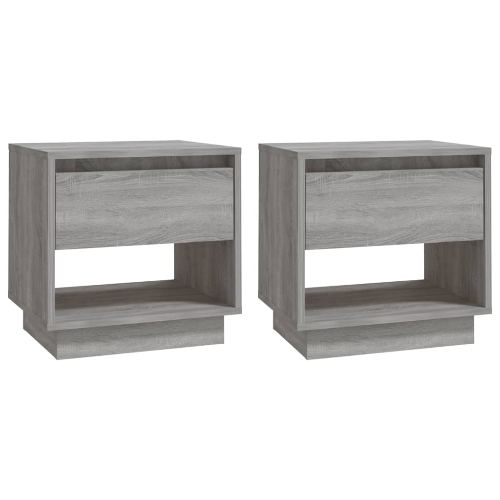 Comodini 2 pz Grigio Sonoma 45x34x44 cm in Truciolato - homemem39