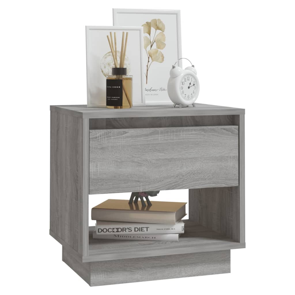 Comodini 2 pz Grigio Sonoma 45x34x44 cm in Truciolato