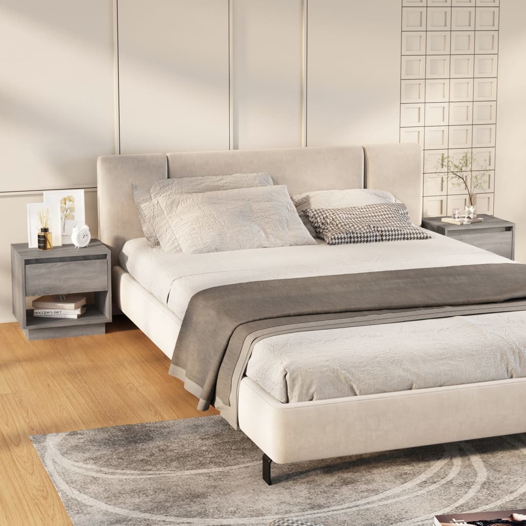 Comodini 2 pz Grigio Sonoma 45x34x44 cm in Truciolato - homemem39