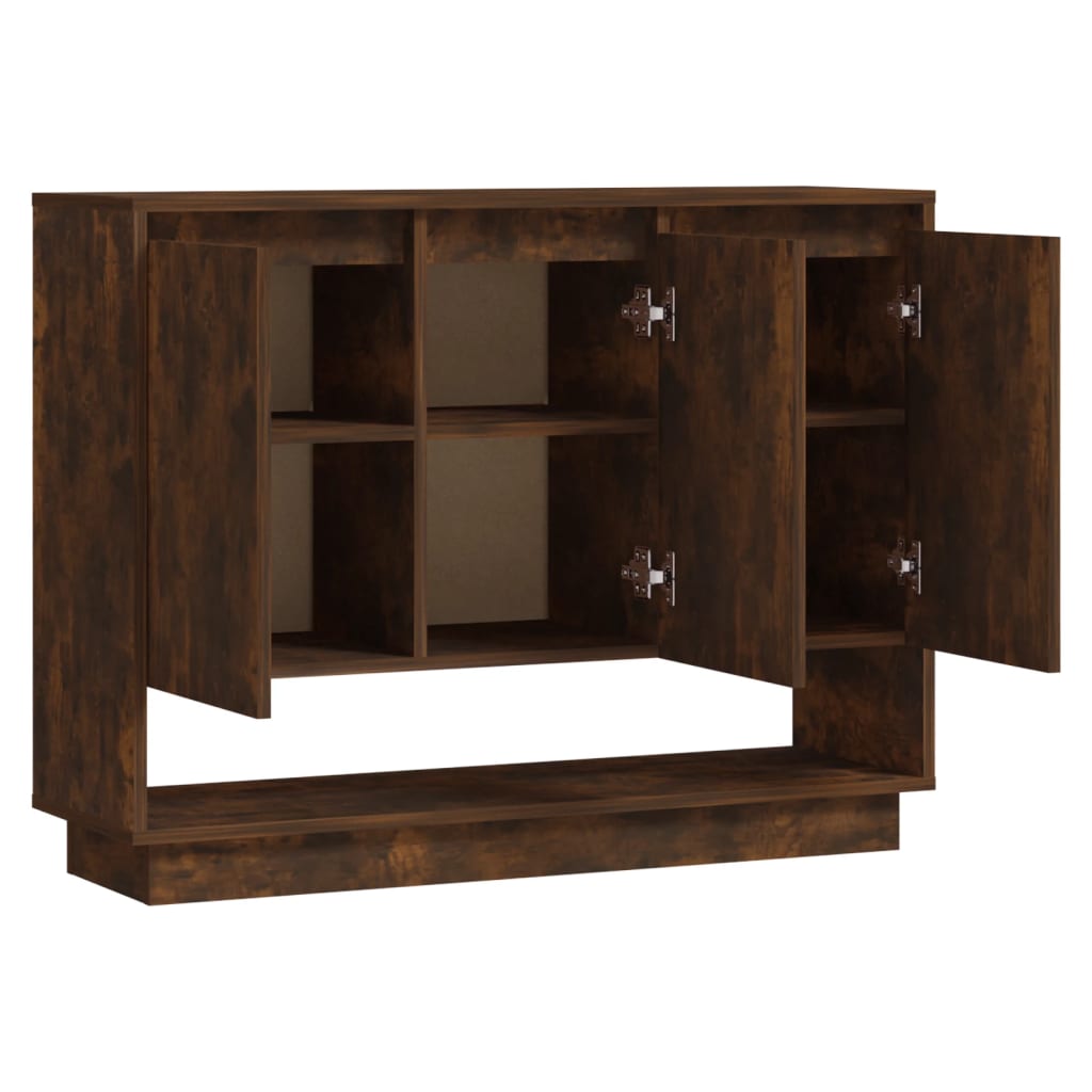 Credenza Rovere Fumo 97x31x75 cm in Truciolato - homemem39