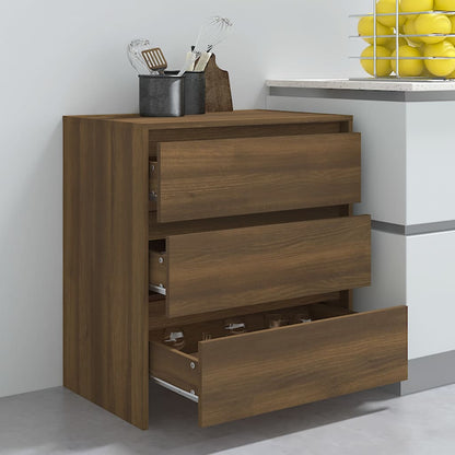 Credenza Rovere Marrone 70x41x75 cm in Truciolato - homemem39