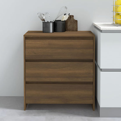 Credenza Rovere Marrone 70x41x75 cm in Truciolato - homemem39