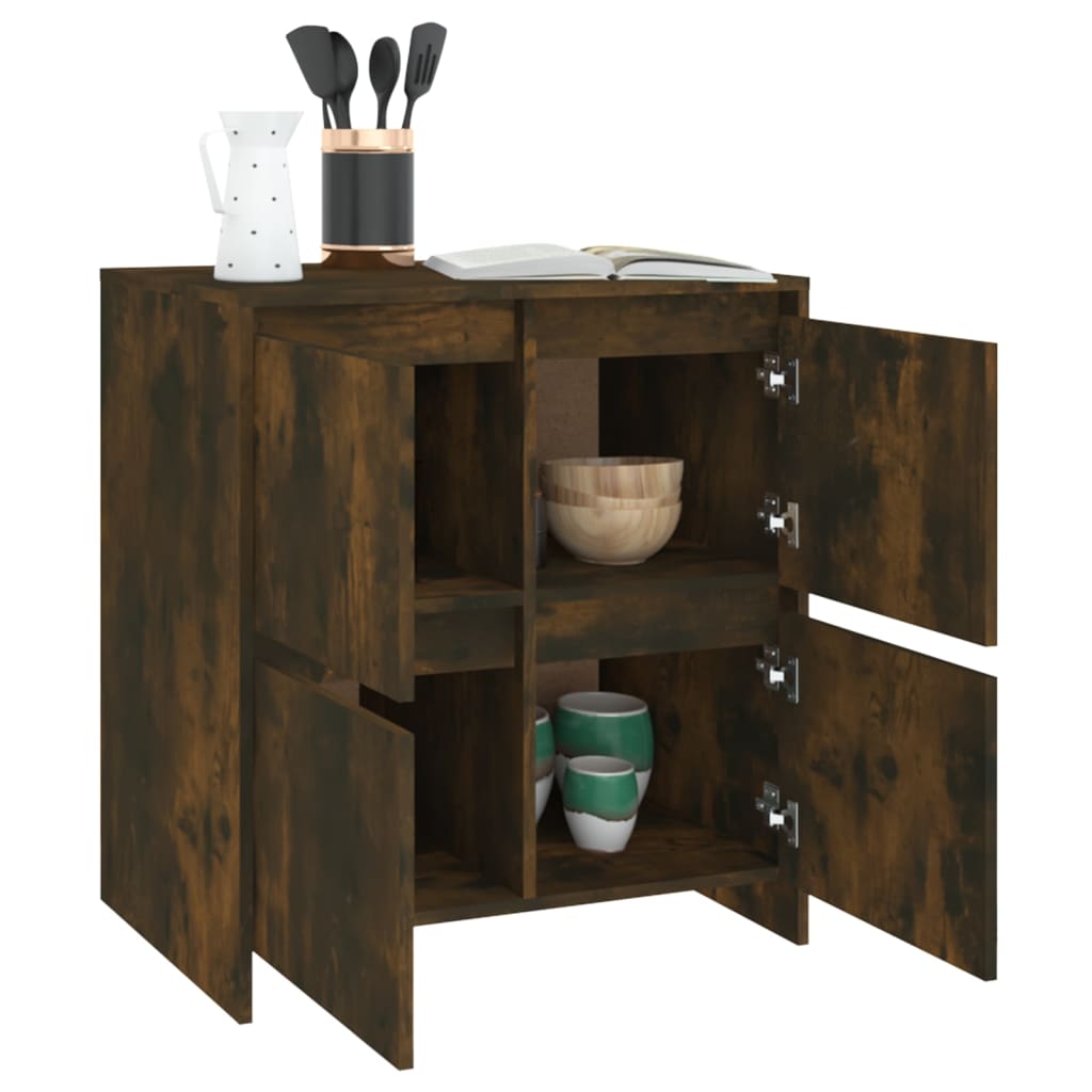 Credenza Rovere Fumo 70x41x75 cm in Truciolato