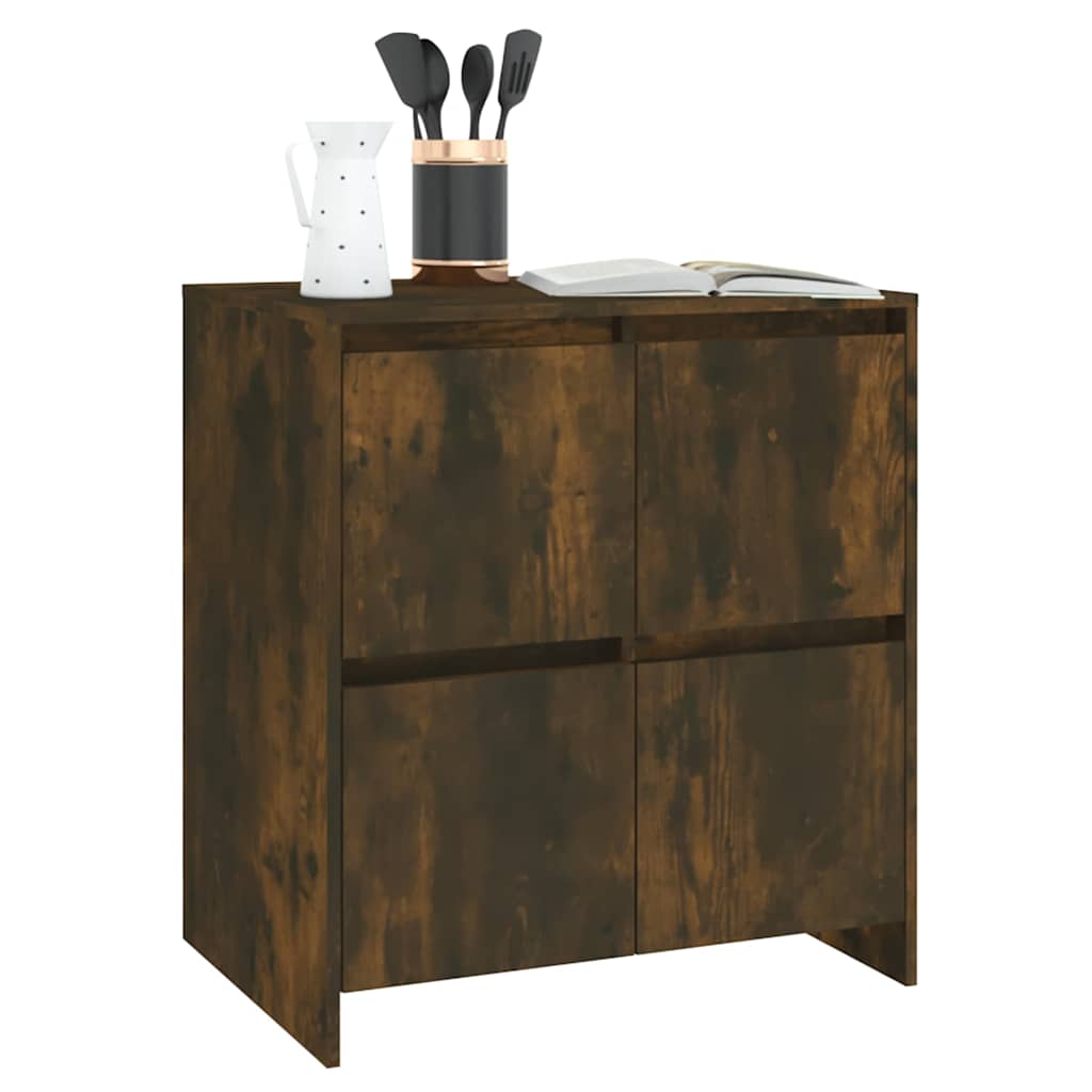 Credenza Rovere Fumo 70x41x75 cm in Truciolato