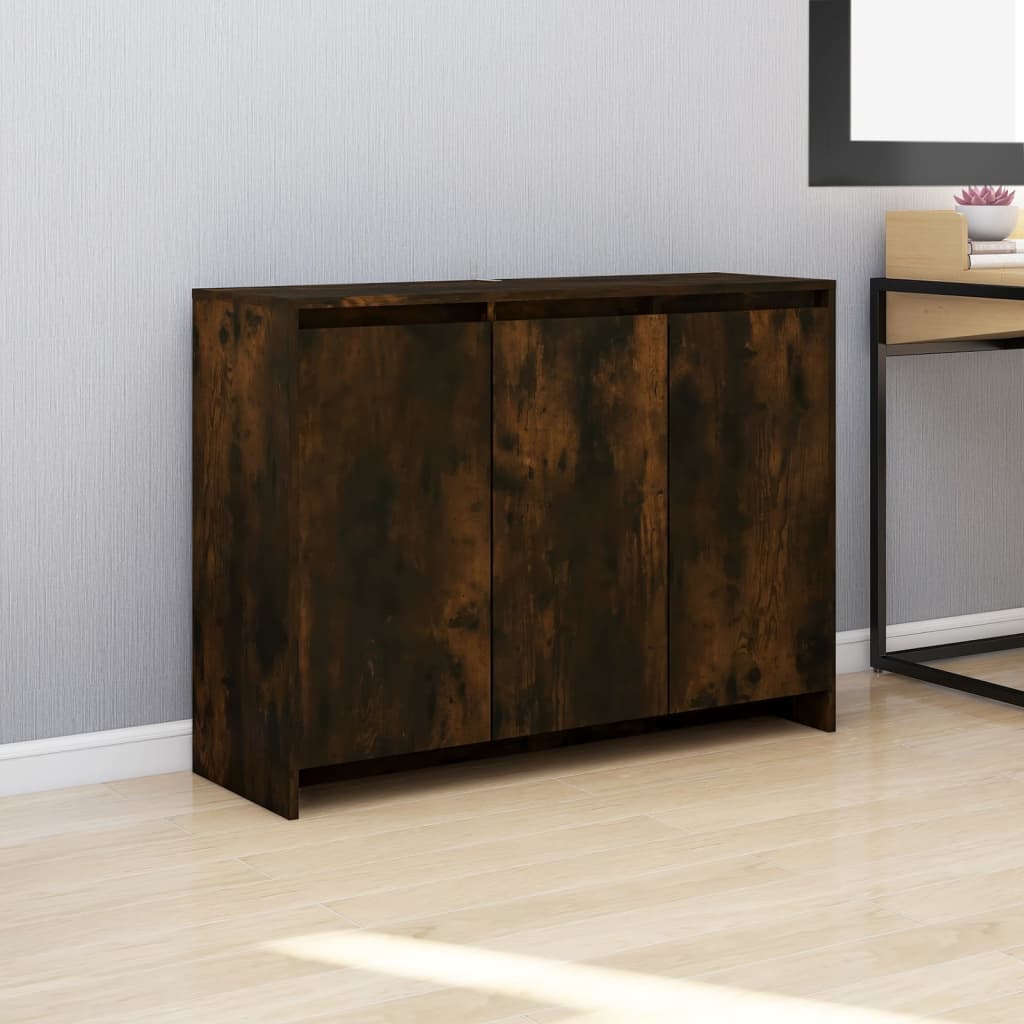 Credenza Rovere Fumo 102x33x75 cm in Truciolato | homemem39