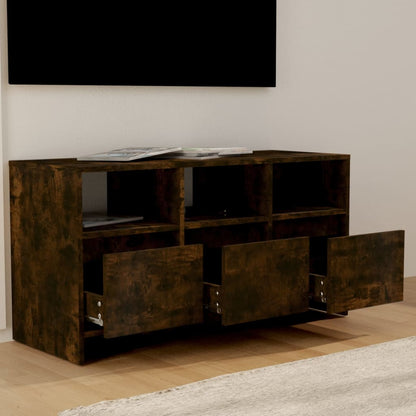 Mobile Porta TV Rovere Fumo 102x37,5x52,5 cm in Truciolato - homemem39