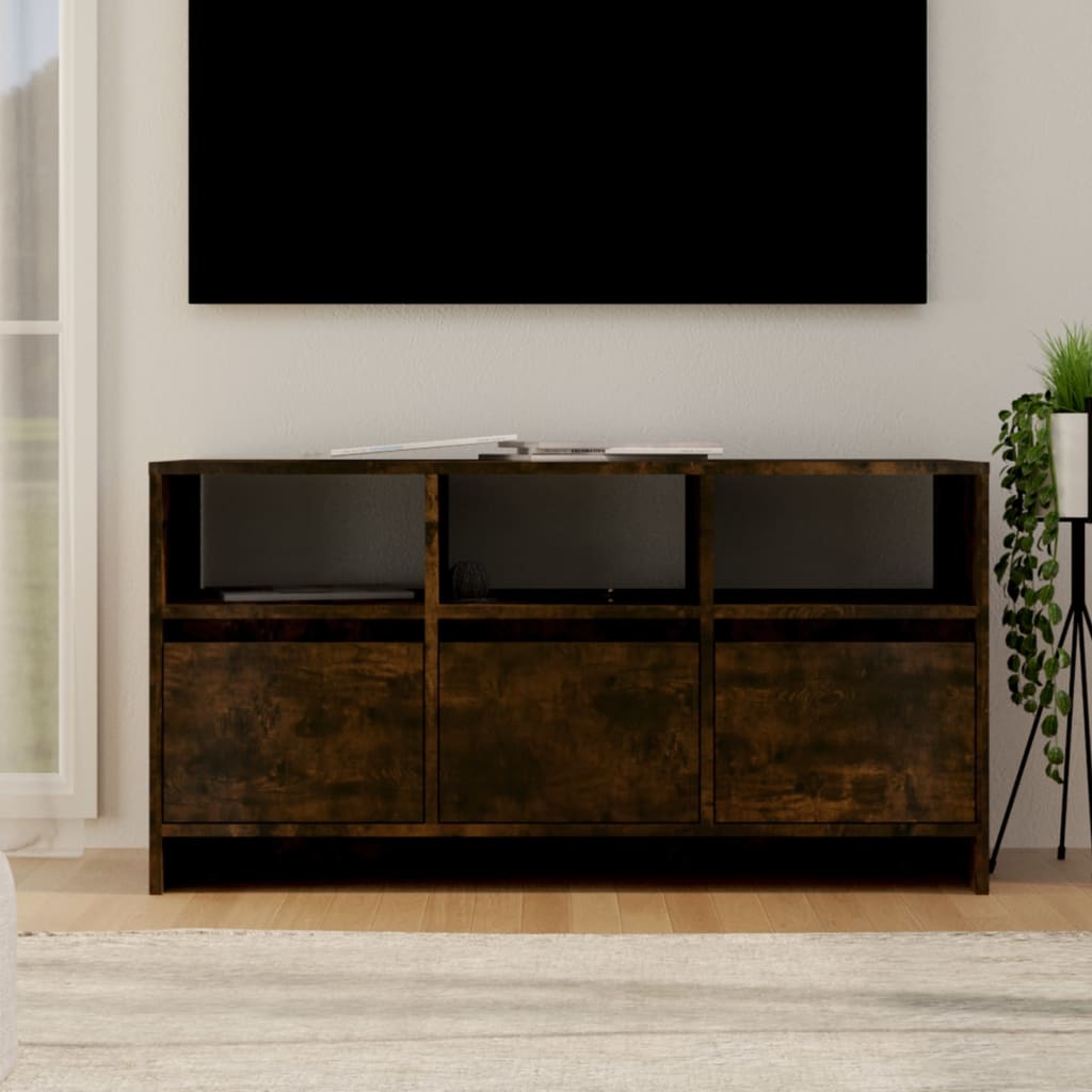 Mobile Porta TV Rovere Fumo 102x37,5x52,5 cm in Truciolato - homemem39