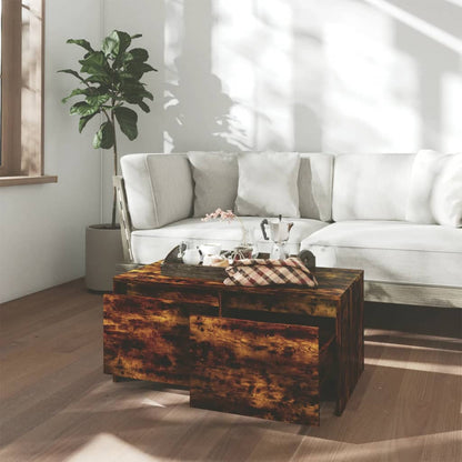 Tavolino da Salotto Rovere Fumo 90x50x41,5 cm in Truciolato | homemem39
