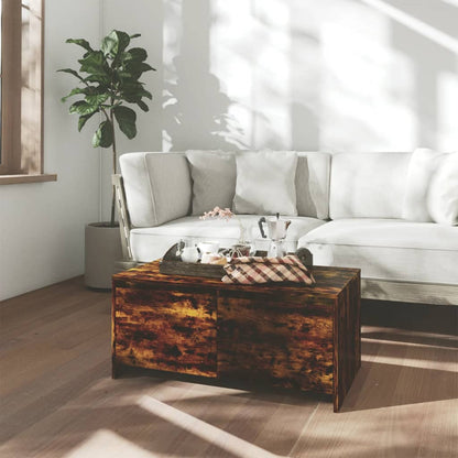Tavolino da Salotto Rovere Fumo 90x50x41,5 cm in Truciolato | homemem39