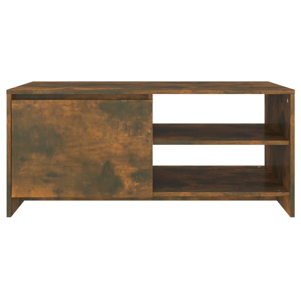 Tavolino da Salotto Rovere Fumo 102x50x45 cm Legno Multistrato | homemem39
