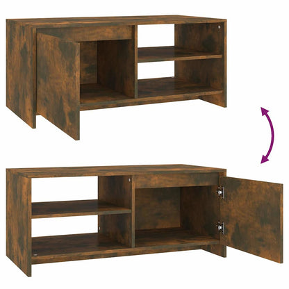 Tavolino da Salotto Rovere Fumo 102x50x45 cm Legno Multistrato
