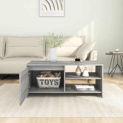 Tavolino da Salotto Grigio Sonoma 102x50x45cm Legno Multistrato