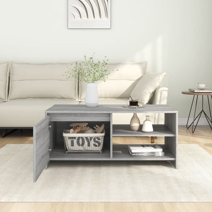 Tavolino da Salotto Grigio Sonoma 102x50x45cm Legno Multistrato | homemem39